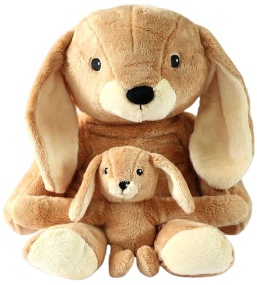 Lotgenootje Verzwaringsknuffel Konijn + Mini Konijn - Verzwaarde Knuffel - Weighted Stuffed Animal - Sensorisch Speelgoed - Zware Knuffel Anxiety - Plushie