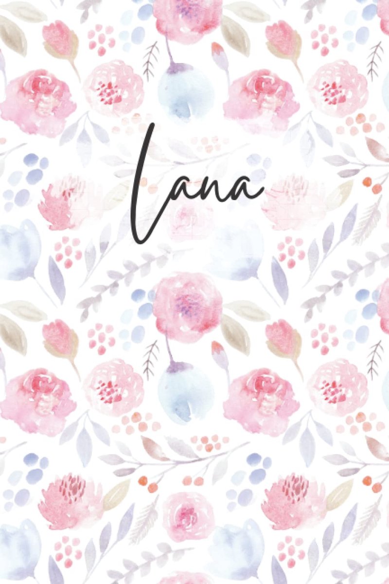 Notebook: Floral Lana Journal, flowery Pattern Notepad, Lana Diary Lined Paper, 6 X 9 Inch, 120 Pages