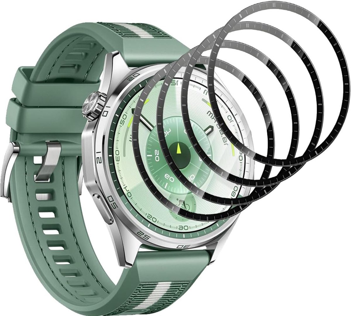 4 stuks beschermfolie voor Huawei Watch GT 6 46 mm glas, anti-kras/HD transparant glasfolie, 3D gebogen schermbeschermer voor Huawei Watch GT 6 46 mm - PMMA composiet beschermfolie