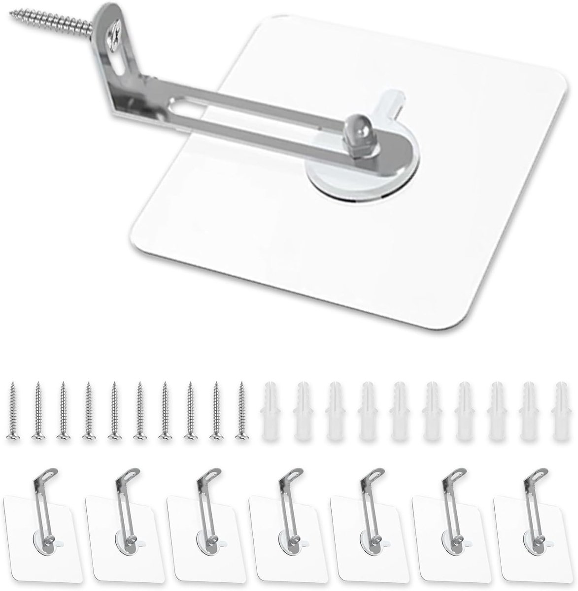 8 Sets Meubilair Muurankers, Preventie Van Vallend Meubilair, Anti-Tip Meubelriemen Kit, Bescherm Baby&Huisdier,Zelfklevende Meubilair Muuranker,Voor Veiligheid Van Kinderen (Schroeven)