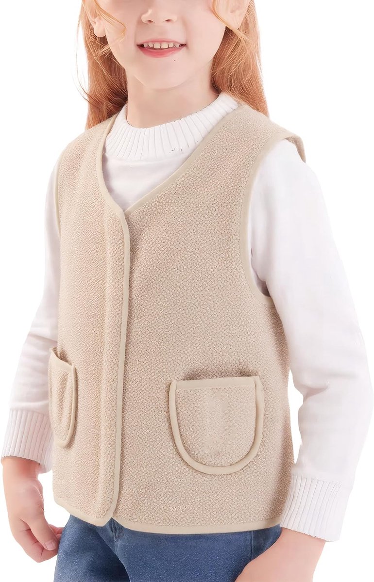 Meisjes jongens fleece vest teddy fleece vest met ritssluiting voor baby kinderen warm lente herfst winter 80-160 cm