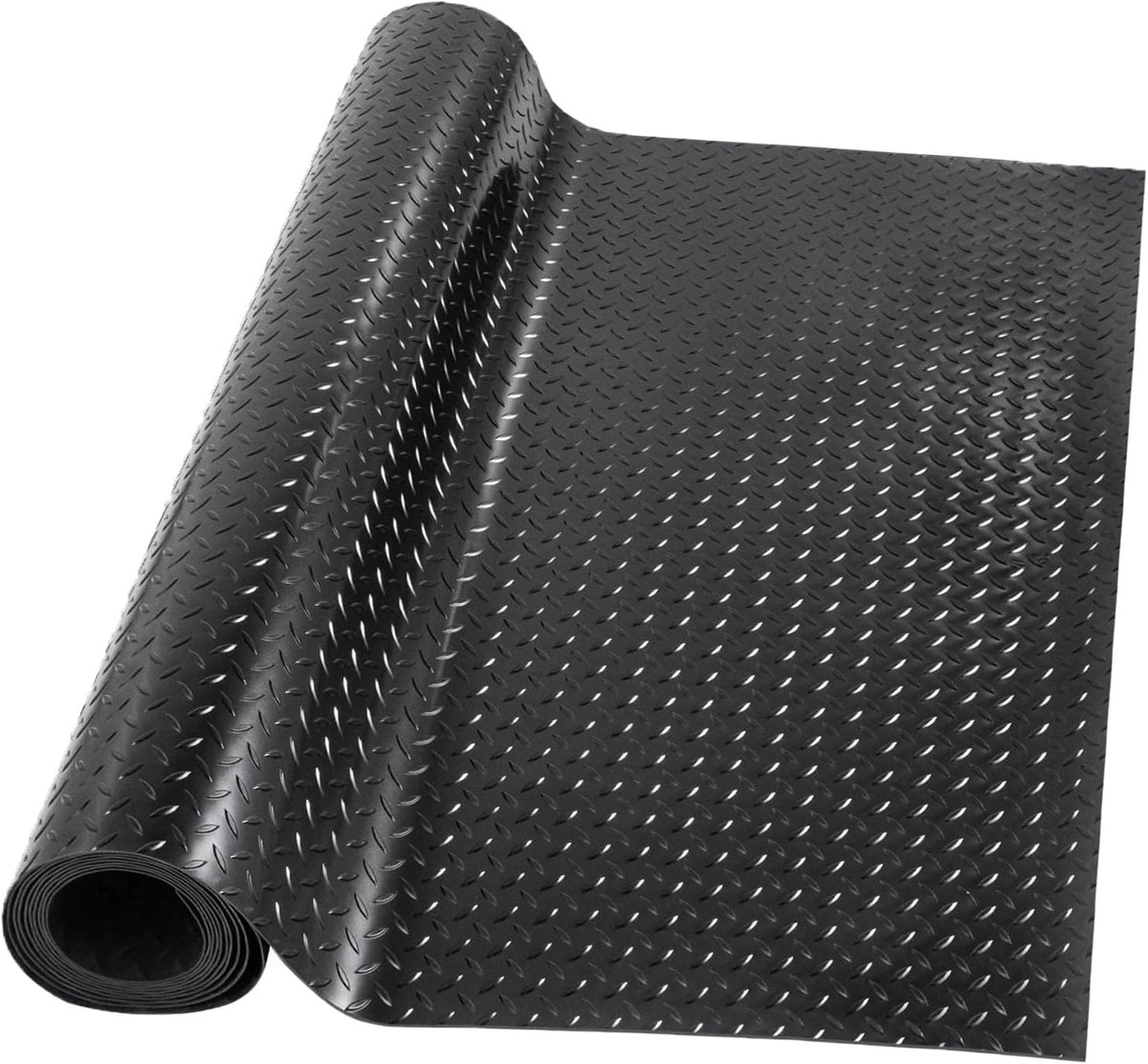 uyoyous Rubberen mat per meter vloermat beschermmat rubberloper 500 cm x 100 cm rubberen matten antislipmat rubberen mat voor kelder, werkplaats, garage | dikte: 3 mm | zwart