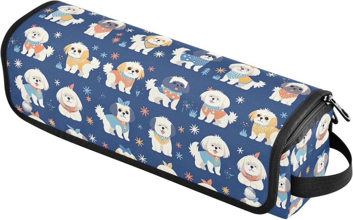 Reistas Haargereedschap - Reis etui Organizer - Haarstyling Meenemen - Hittebestendige Mat - 37 cm - Blauw