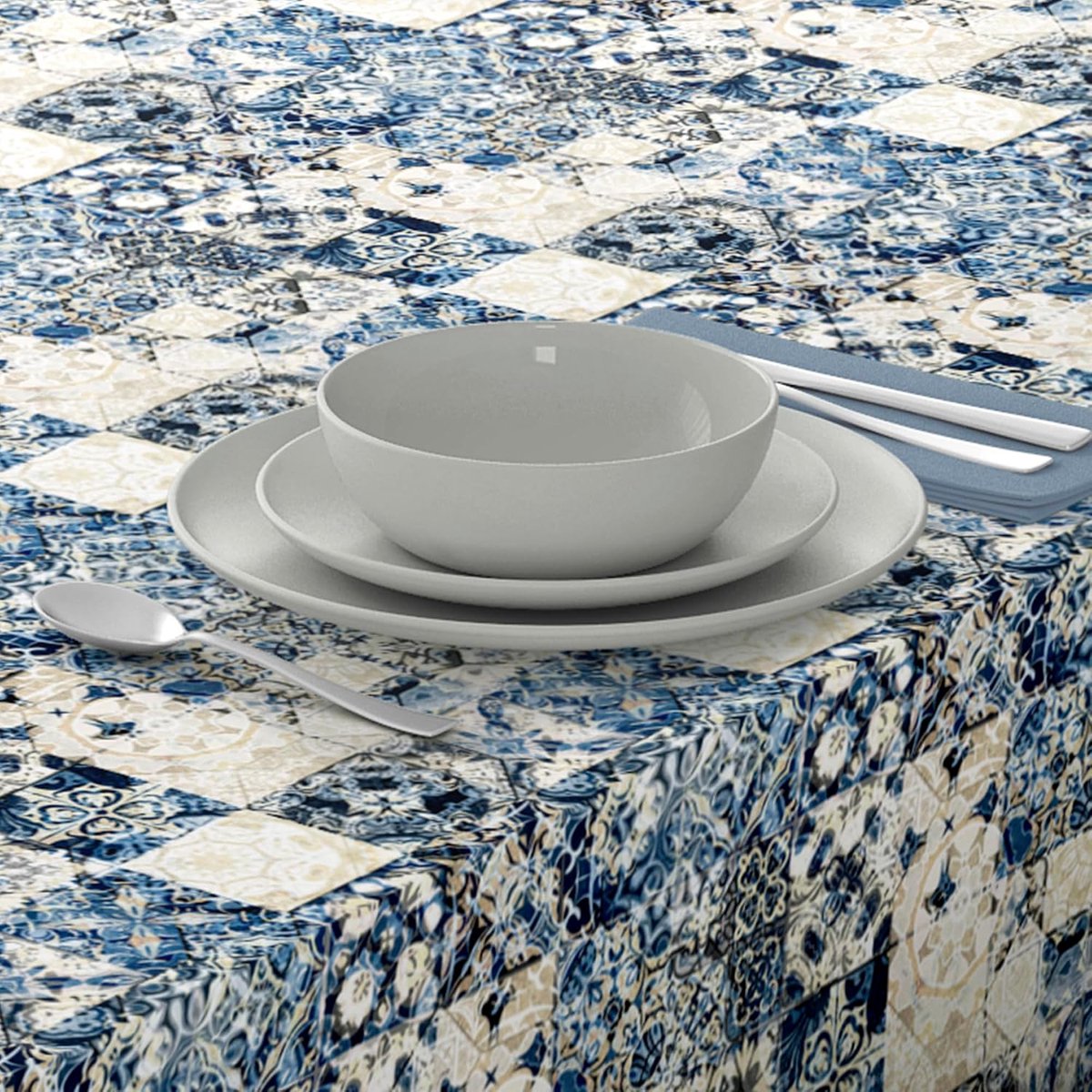 Direct Vlekbestendig morsbestendig waterafstotend ronde stof tafelkleed tafelkleed 180 cm 70 inch