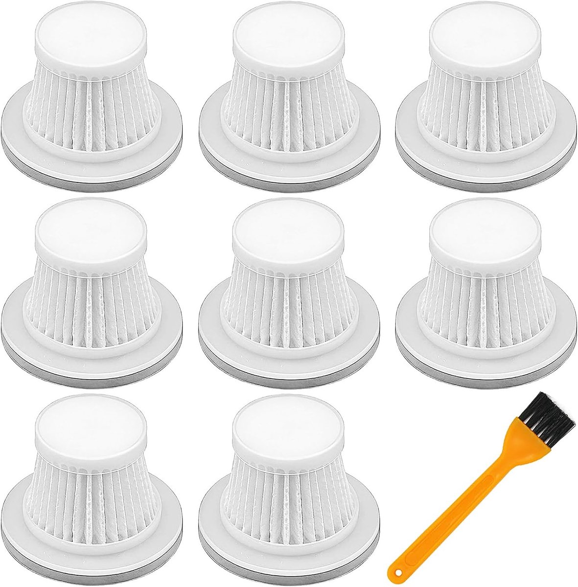 8 stuks handstofzuiger-filters compatibel met PeroBuno/Saker/Molfanco/Antifnuo autostofzuiger, reserve-HEPA-filter voor handstofzuiger, herbruikbaar en wasbaar