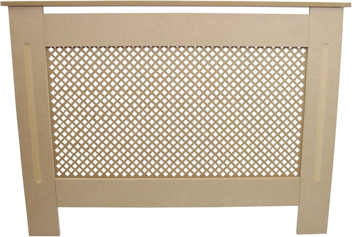 Radiatorombouw 1116mm - natuurlijk MDF - trellis design - stijlvolle verwarmingselementen - SnelShoppen