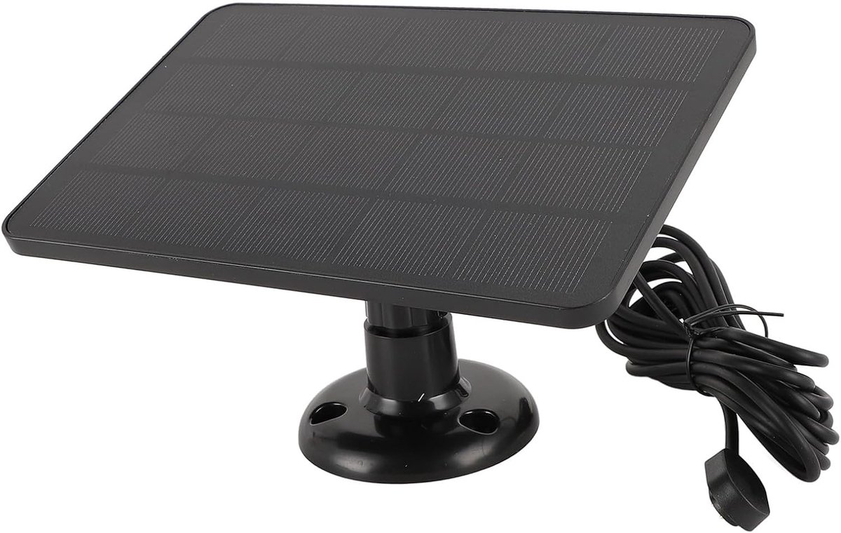 4 W 5 V zonnepaneel, voor Arlo Pro 4 Ultra 2 Pro 3 Ultra Pro 5S Pro 3 met zeer efficiënt opladen, stabiele voeding voor deurbel, camera's, binnen en buiten (zwart)