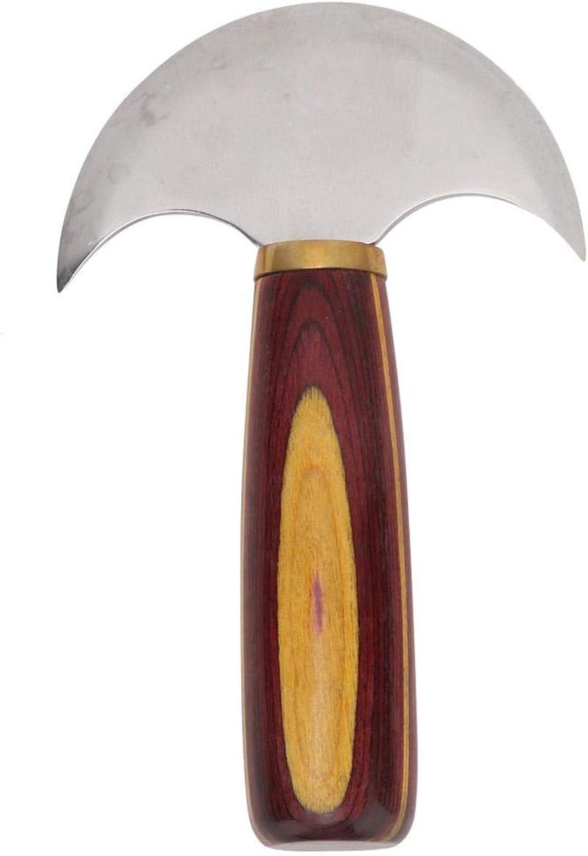 Moon Knife, multifunctioneel leren mes met ronde kop, scherp staal voor carfting. Leathercraft leer(small)