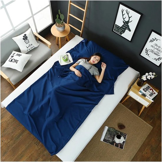 Slaapzak Liner - Reislaken Slaapzak - Buiten Reizen - Groot Openingsontwerp - 180 x 210 cm - Kleur 3 — afbeelding 2