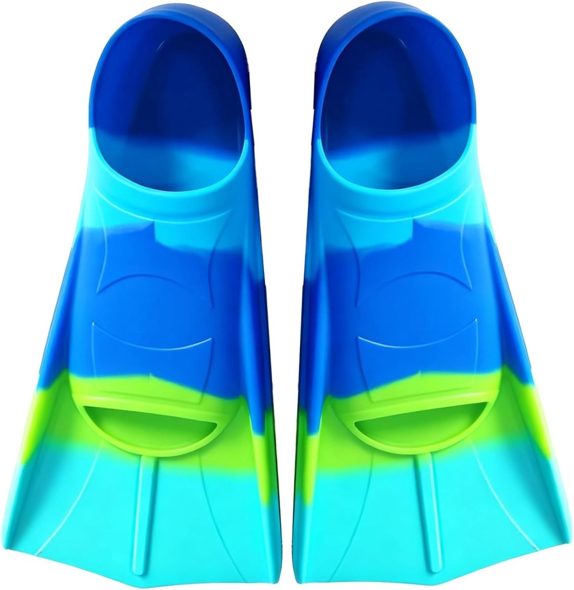 Zwemvinnen voor kinderen, korte vinnen voor kinderen en volwassenen, siliconen duikvinnen, uniseks, vin met netzak voor zwembad en strand