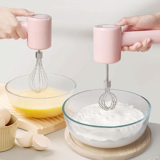 Draadloze Garde Mixer - Handmixer Keuken - Bakken En Koken - 3 Snelheden - 50+ Minuten - Zilver — afbeelding 4