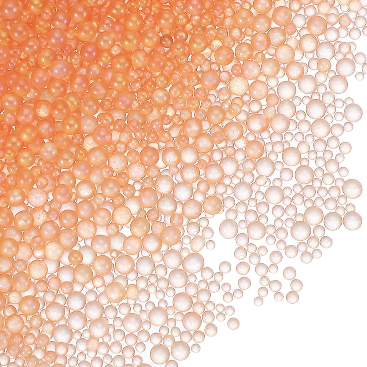 200g 1-3mm glazen bubble kralen iriserende geen gat waterdruppel bal licht oranje