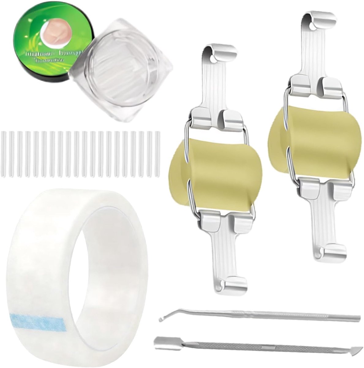 25 stuks nagelclips, teennagelklemmen, eenvoudig te gebruiken voor thuis, veilige grip, pijnverlichting (19 mm tot 21 mm teennagellengte)