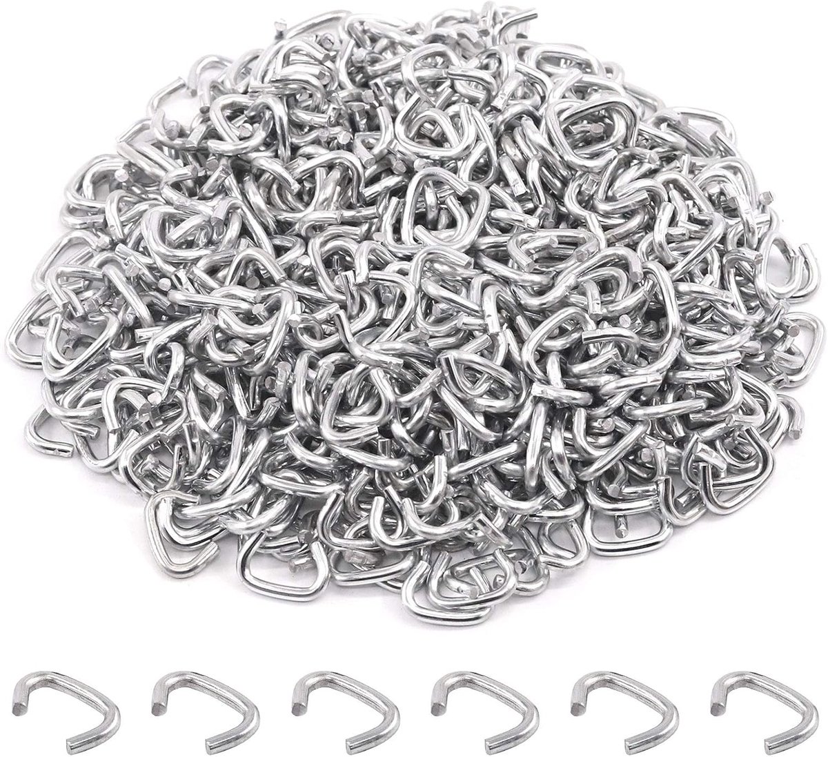 1000 stuks 3/8 inch gegalvaniseerde varkensringen, professionele bekleding varkensringen set voor meubels, hekken, zakken, reling, worstbehuizing, vleeszakken, schokkoorden