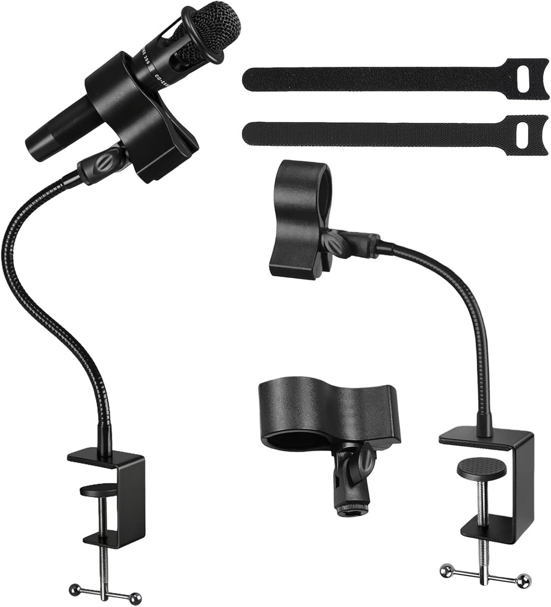 50 cm microfoonarm standaard: verstelbare microfoonstandaard, metalen clip zwanenhals microfoonarm, flexibele zwanenhals microfoonstandaard, desktop-microfoonstandaard voor opname live kantoor