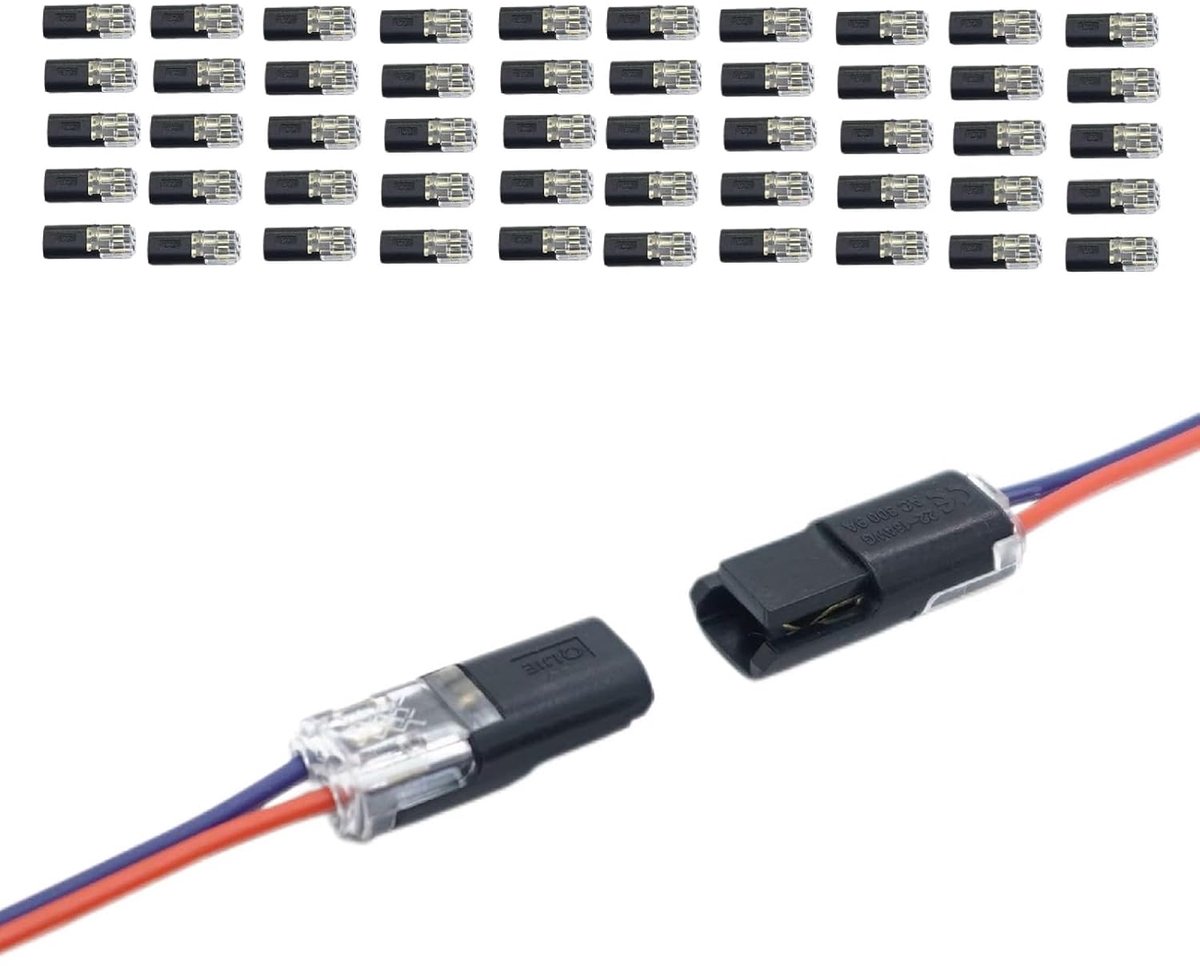 Draadconnectoren 2-pins - Type D2 - Geen strippen nodig - Eenvoudige verbinding voor 18-22 AWG - SnelShoppen