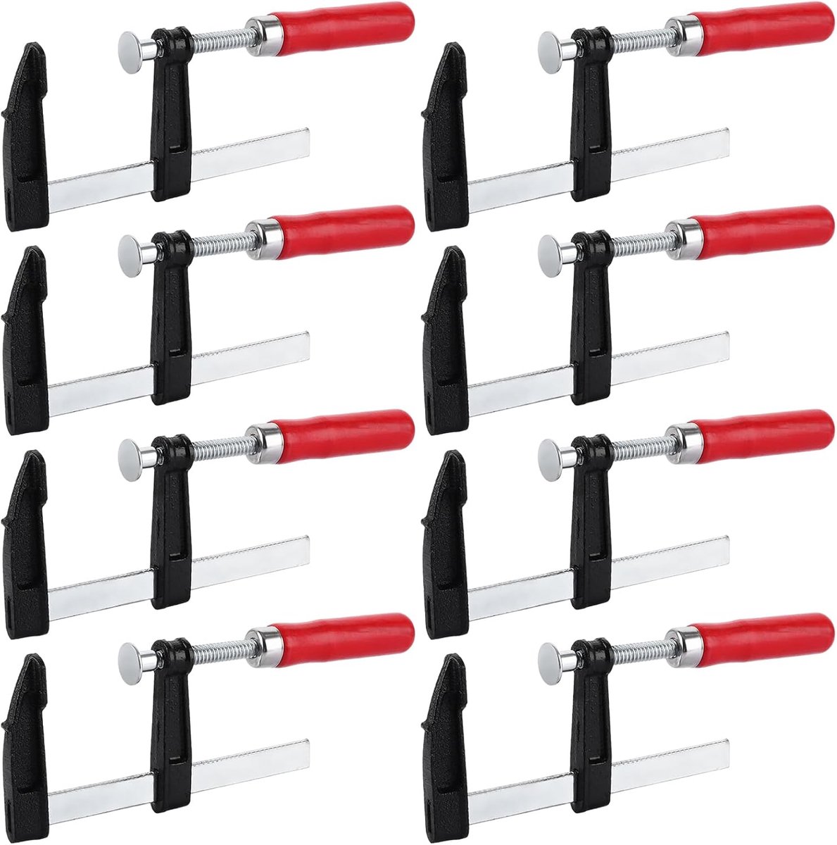 Eénhandige klemmen set 50 x 100 mm - staal en nylon - voor precisie bevestiging - ideaal voor houtbewerkers - SnelShoppen
