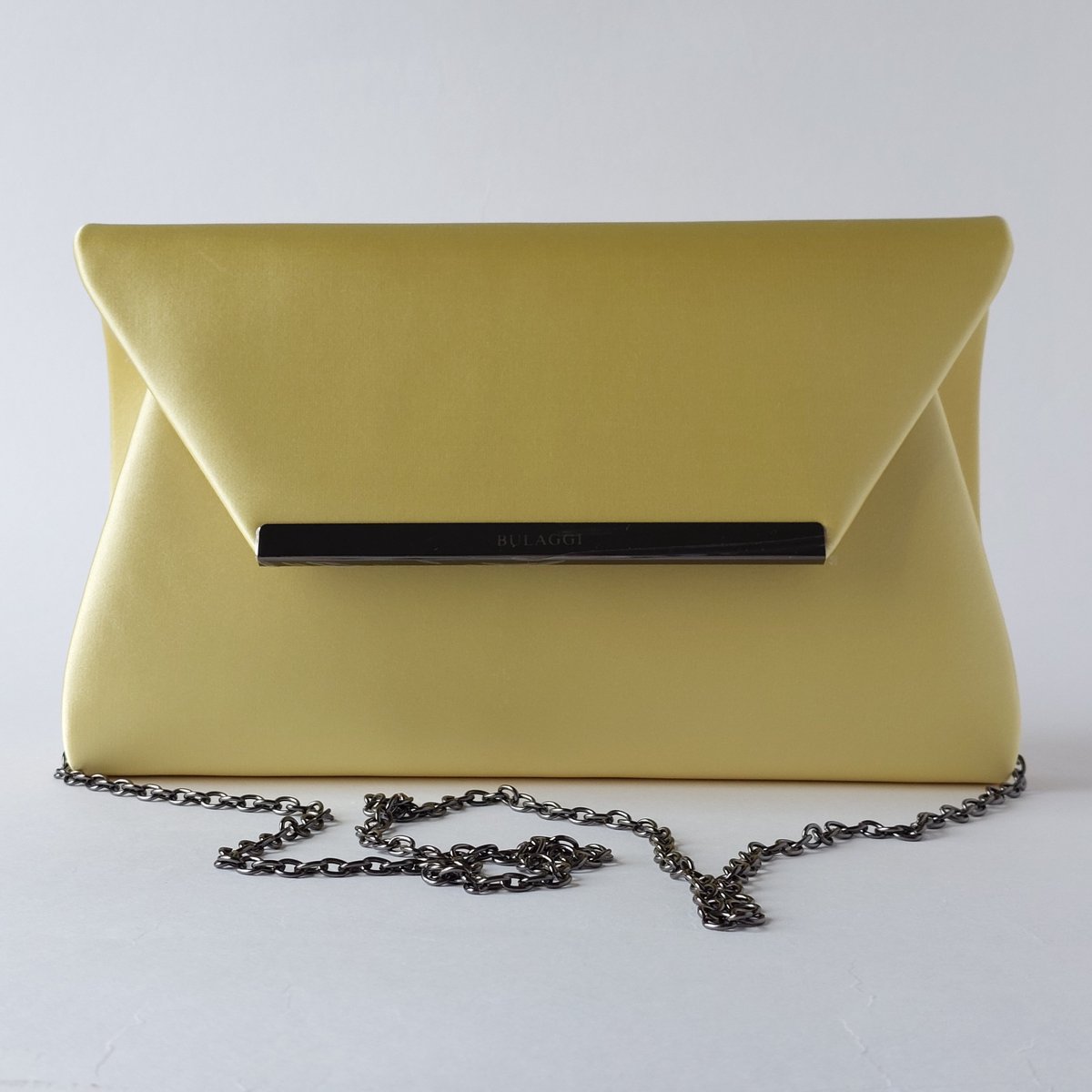 Ruime Clutch Dames - Lichtgeel Satijn - Envelop Avondtas