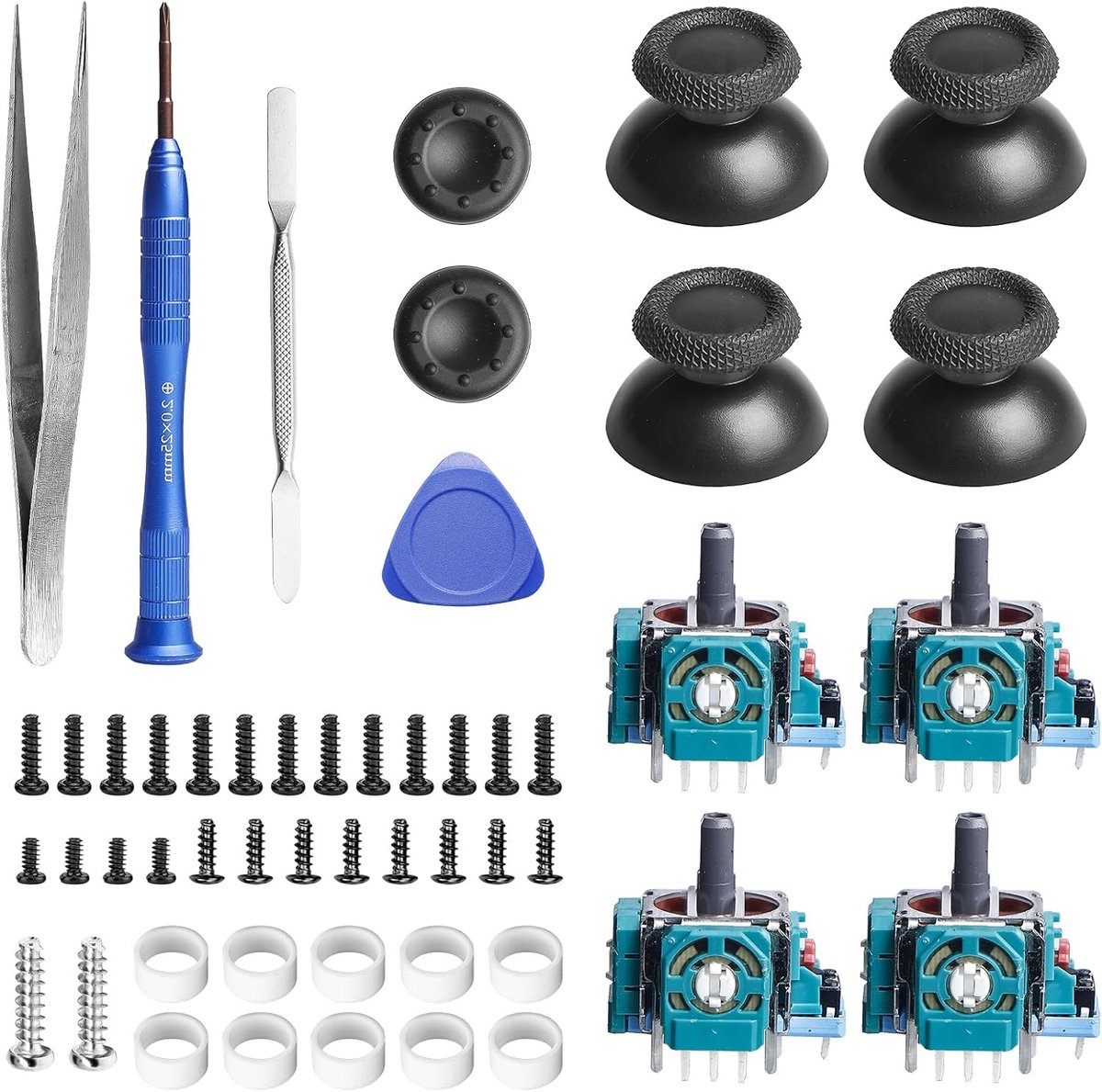 Hall Effect sticks vervangingen voor PS5 controller - 3D analoge sensor joystick module - hogere nauwkeurigheid - SnelShoppen