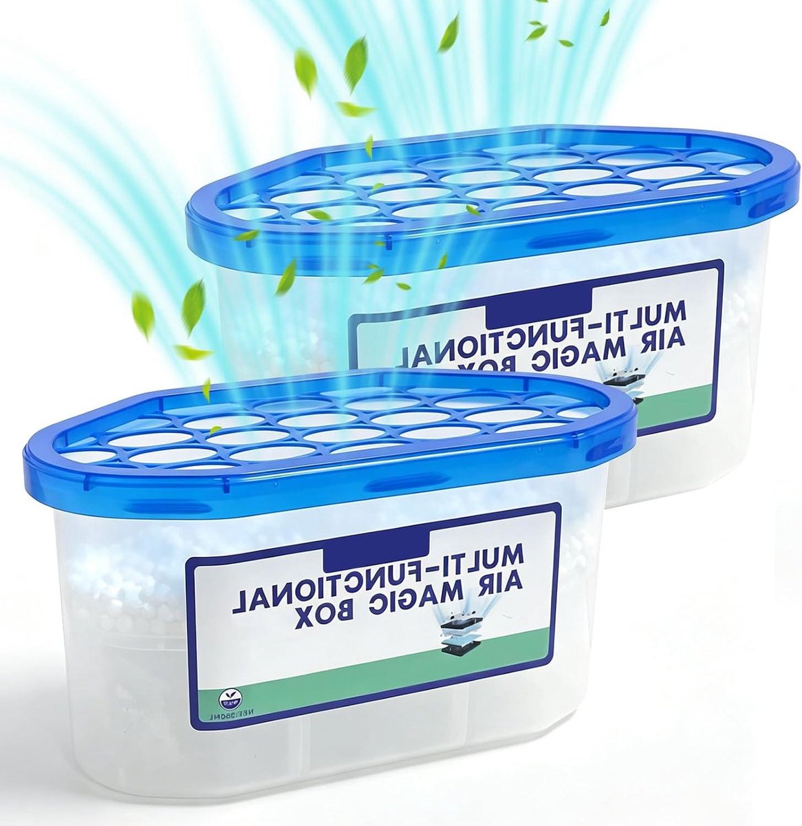 Luchtzuiveringsdoos - Stofverwijderaar - Binnenklimaat Verbeteren - Plantaardige Formule - 350 ml - Wit