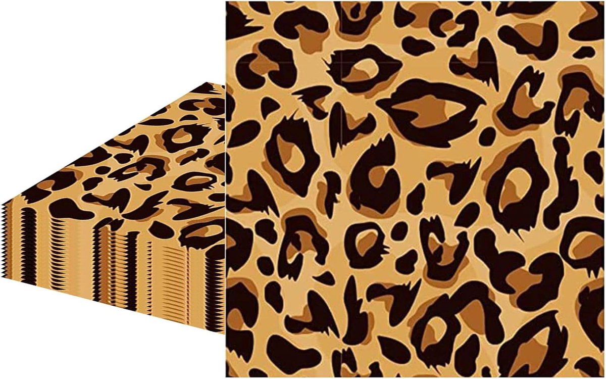 Papieren servetten 20 stuks - luipaardprint - stevig materiaal - ideaal voor feestjes - SnelShoppen