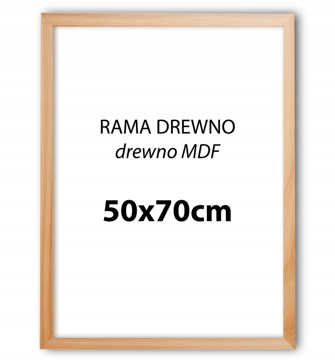 Houten MDF Fotolijst voor Poster/Grafiek 50x70cm