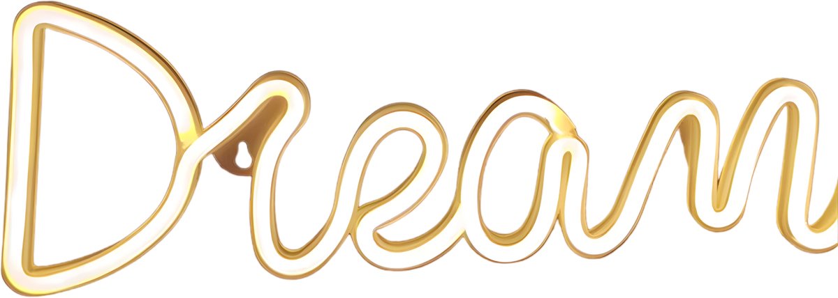 LED Letterlamp “Dream” - Voor Wanddecoratie, Verjaardag & Bruiloft - USB Oplaadbare Neon Light Up Letter - Vakantie & Feestdecoratie - Kleur uitzenden: Warm Wit