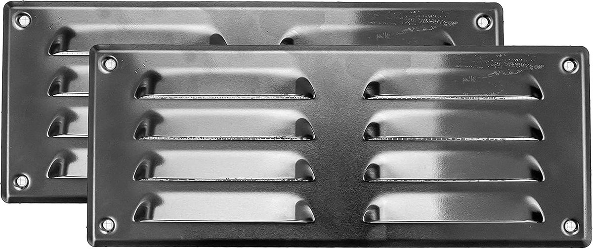 Ventilatierooster 260 x 105 mm - aluminium - met insectennet - ideaal voor verwarming en koeling - SnelShoppen