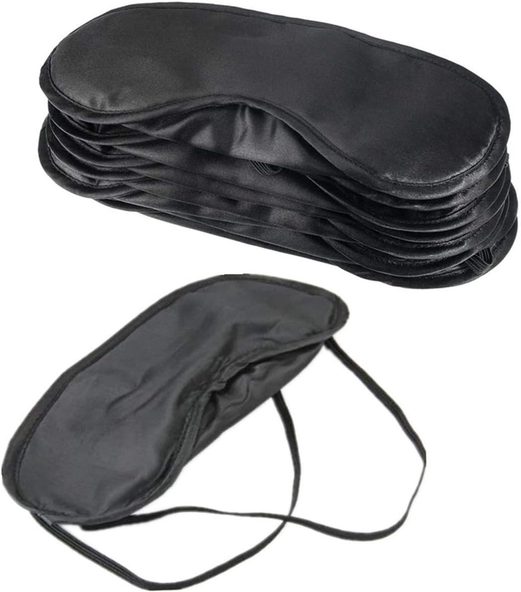 Oogmasker met neuspad - zacht en comfortabel - 10 stuks - ideaal voor reizen en slapen - SnelShoppen