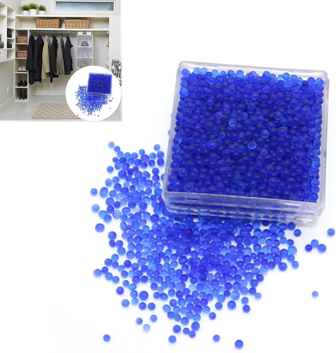 Silicagel Droogmiddel - Ontvochtiger Pakketten - Vochtbescherming - Indicatie Kralen - 65g - Blauw