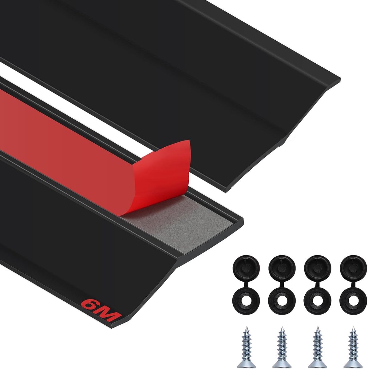 Garage deur afdichting 6 m - zelfklevend rubber - universele randafdichting - voorkomt tocht en geluid - SnelShoppen