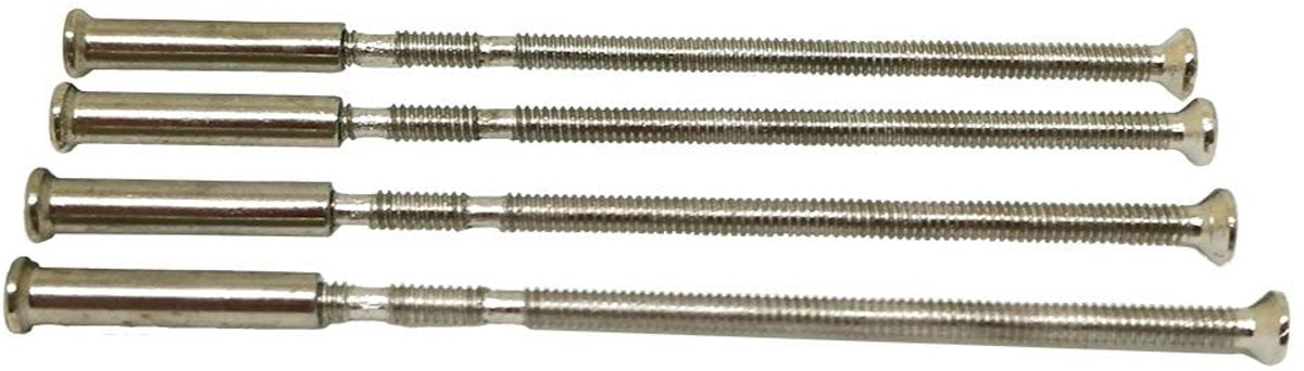 M3 Deurhendel Bevestigingsschroeven 61mm - Staal - Nickel Kleur - Geschikt voor Deurhendels - SnelShoppen