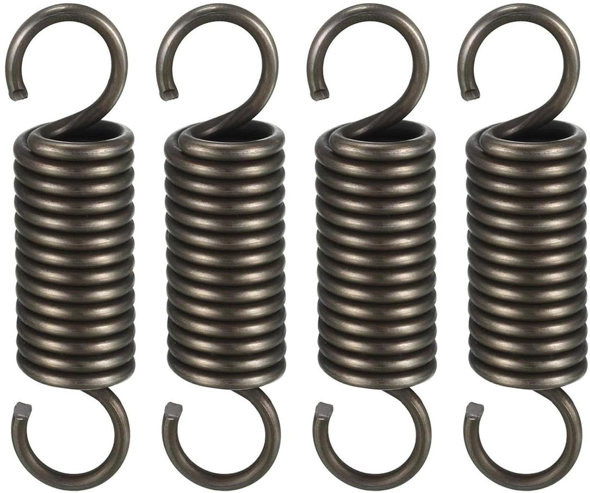 Trekveren Roestvrij Staal - Veren Dubbele Haak - Trampoline Reparatie - Roestbestendig Materiaal - 80 mm Lengte - Zilverkleurig