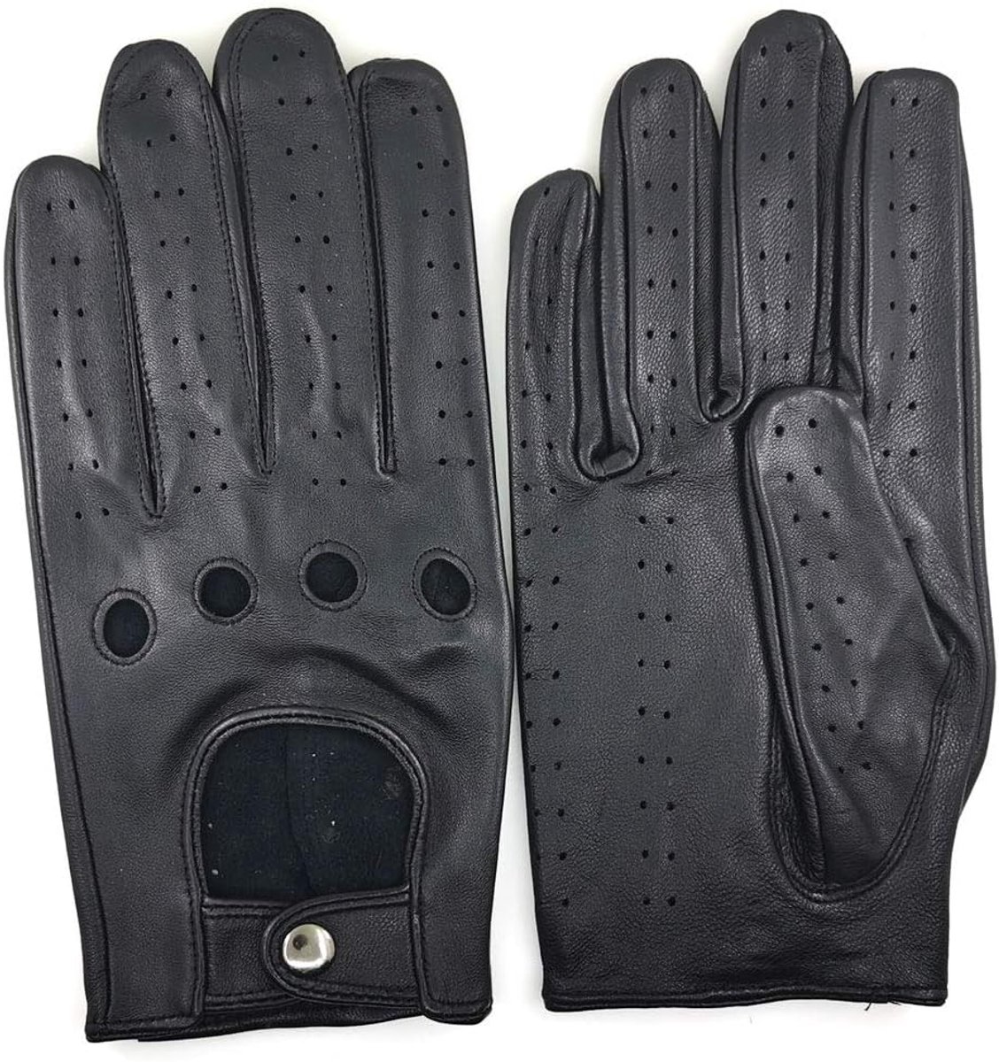 Rijdhandschoenen heren - luxe 100% schapen- of hertenleer - zacht en hoogwaardig - perfect voor motorrijden - SnelShoppen