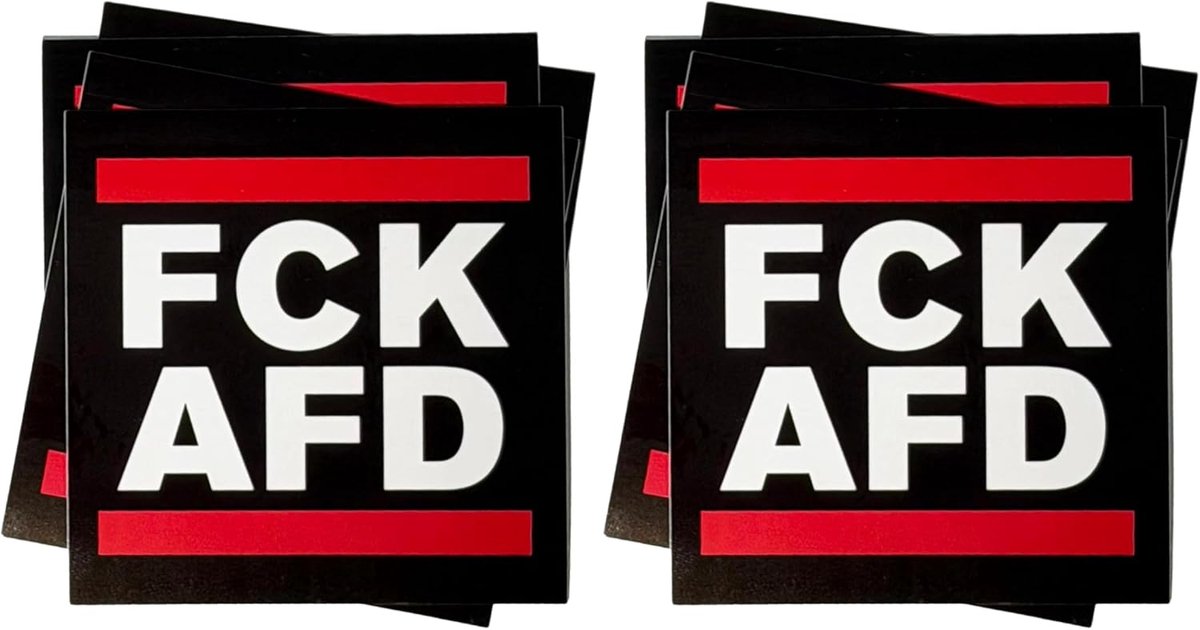 FCK AFD sticker - vinyl - weerbestendig - eenvoudig aan te brengen - ShopVlot