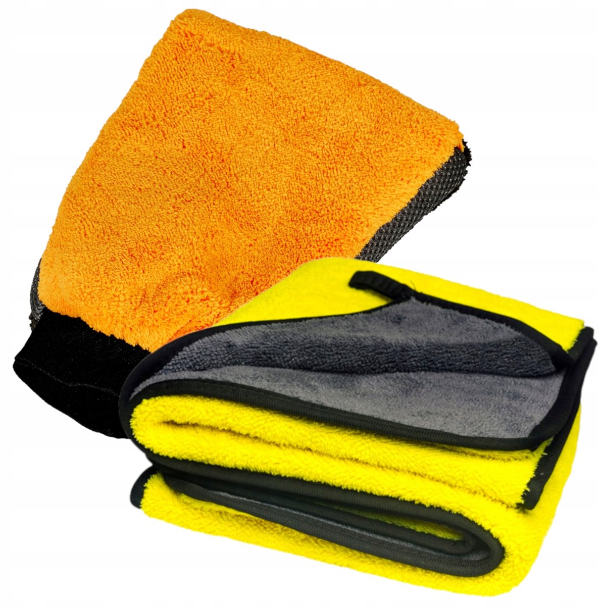 Dubbele Microvezel Washandschoen & Droogdoek 40x60cm
