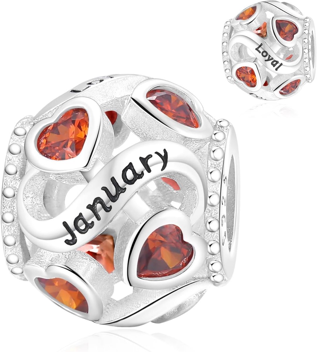 Parel in zilver 925 - compatibel met Pandora armbanden - geschikt voor vrouwen en meisjes - stijlvol sieraad - ShopVlot