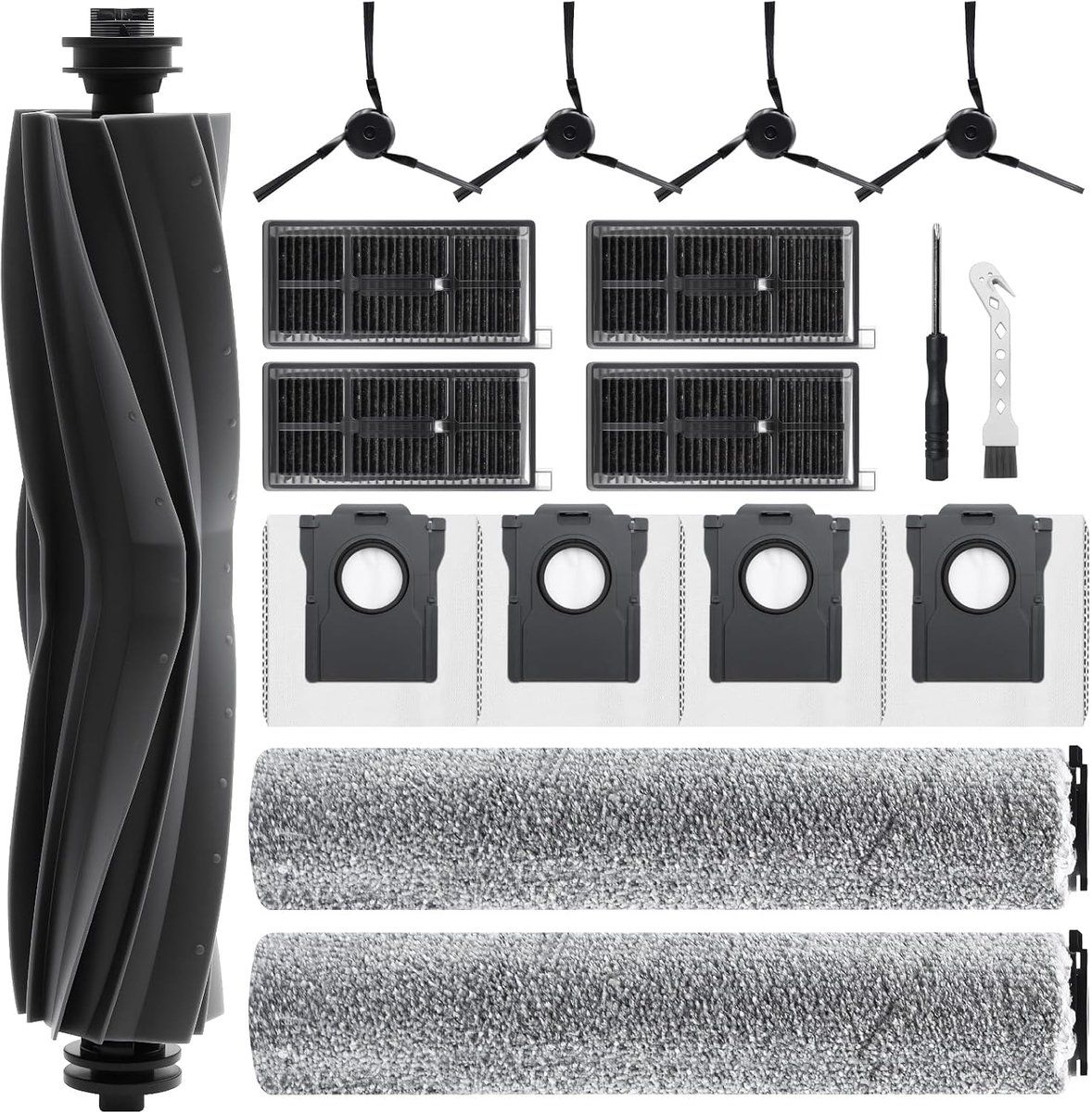 16-Delige set vervangende accessoires voor Mova S70 - borstel, filter, rolmop - ShopVlot