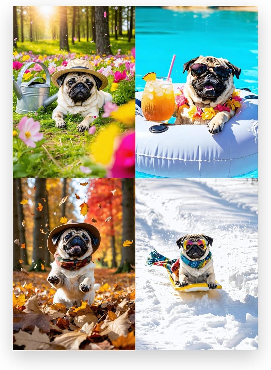 Pug kalender 2027 A4 NL - Standaard uitvoering - Wand- of bureaugebruik - Voor Pug-liefhebbers - ShopVlot