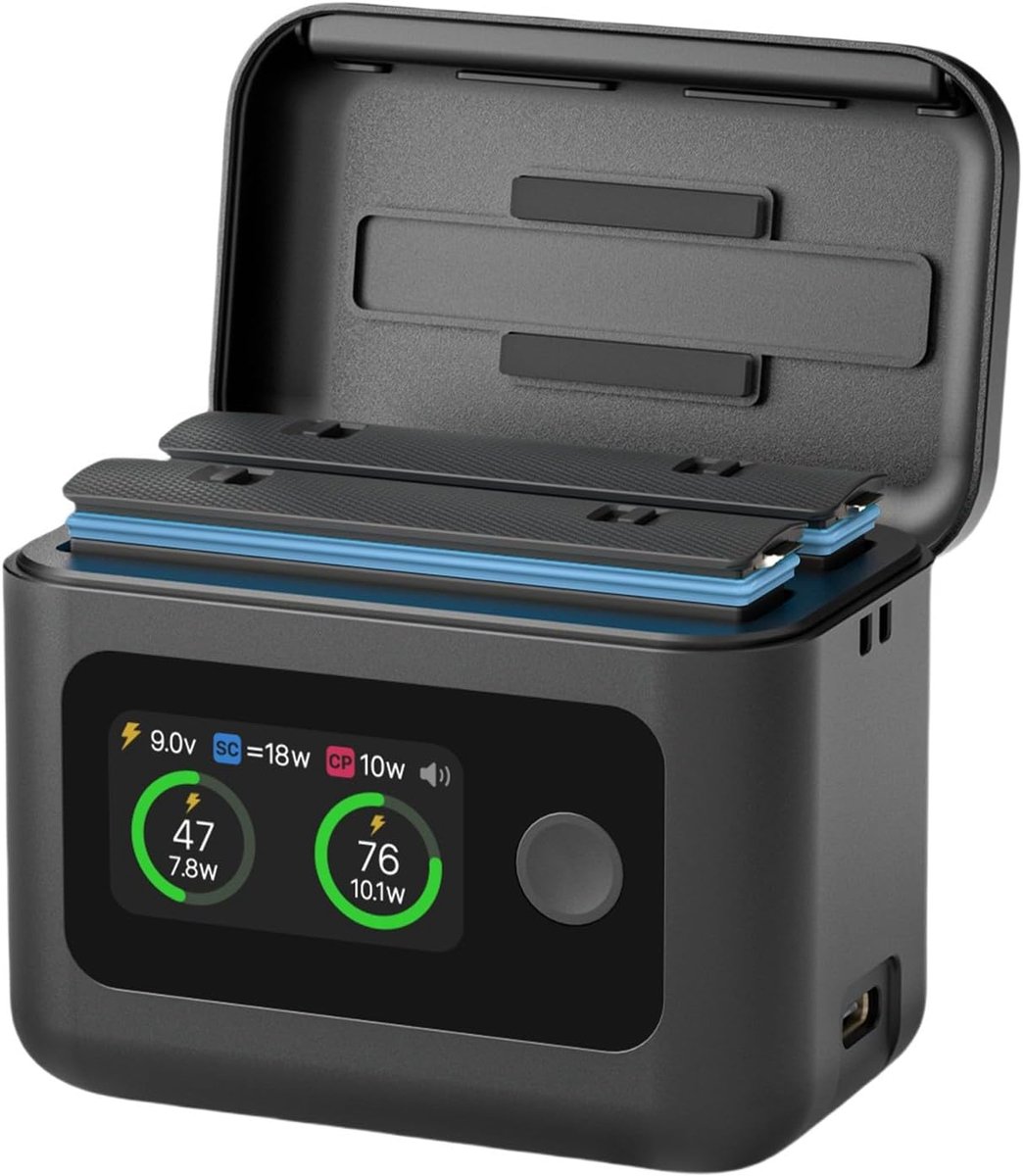 Oplaadstation voor Insta 360 X5 - 27W Snelladen - LED Display - Ideaal voor snel opladen - ShopVlot