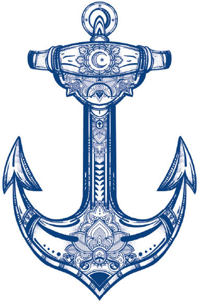 Tijdelijke tattoo Sacred Anchor 2 weken