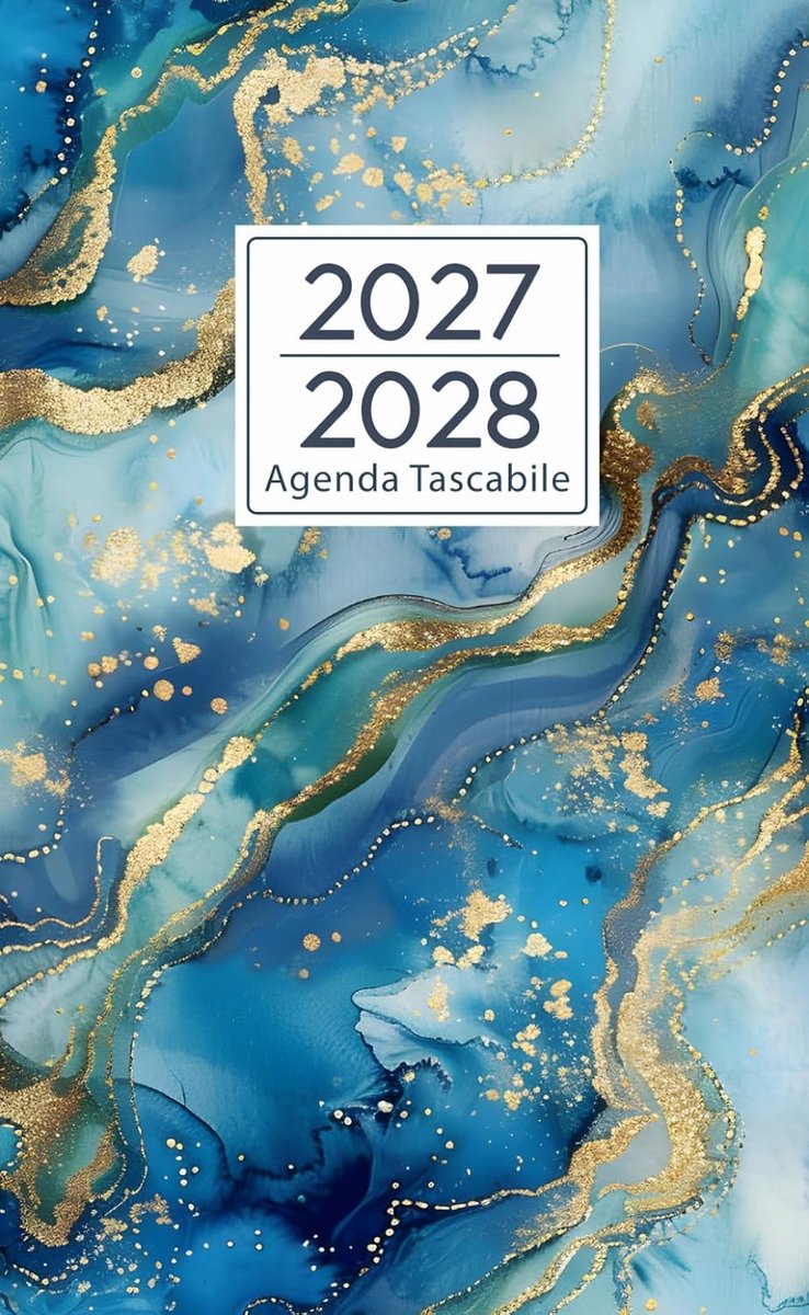 Agenda tascabile 2027-2028 - planner compact - weekstart op maandag - met contactgegevens en notities - ShopVlot