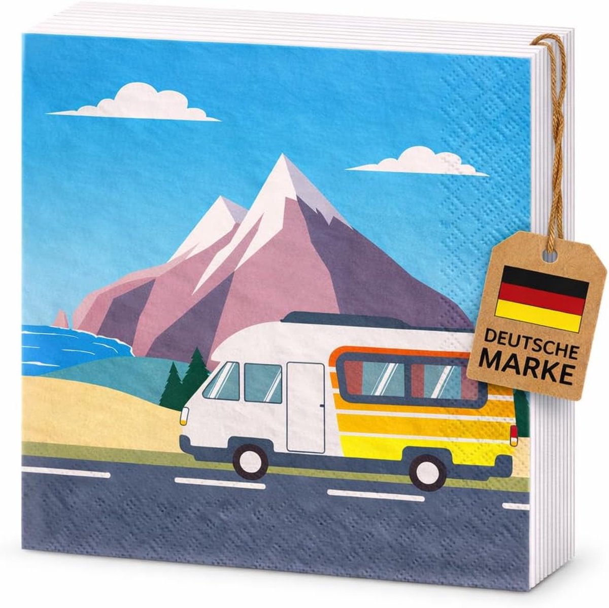 Servetten 20 stuks - camperdesign - outdoor servetten - perfect voor onderweg - ShopVlot