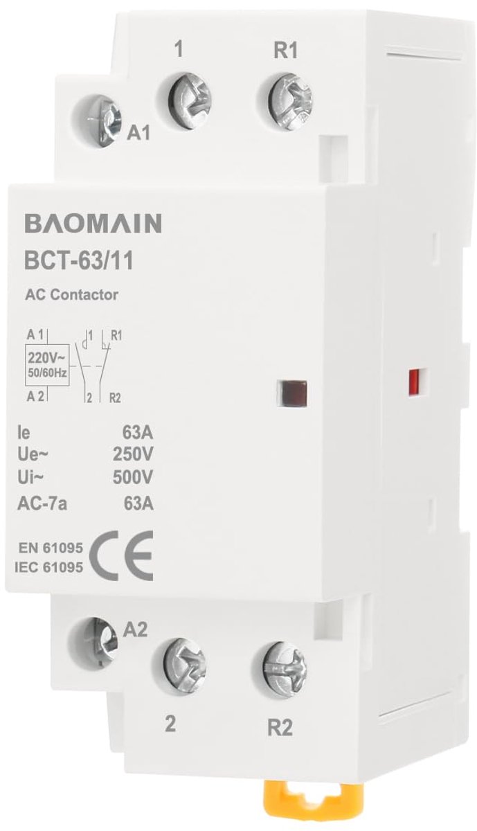Tweepolige modulaire bescherming 220 V AC - 63 A - 1NO1NC - voor HVAC en verlichting - ShopVlot