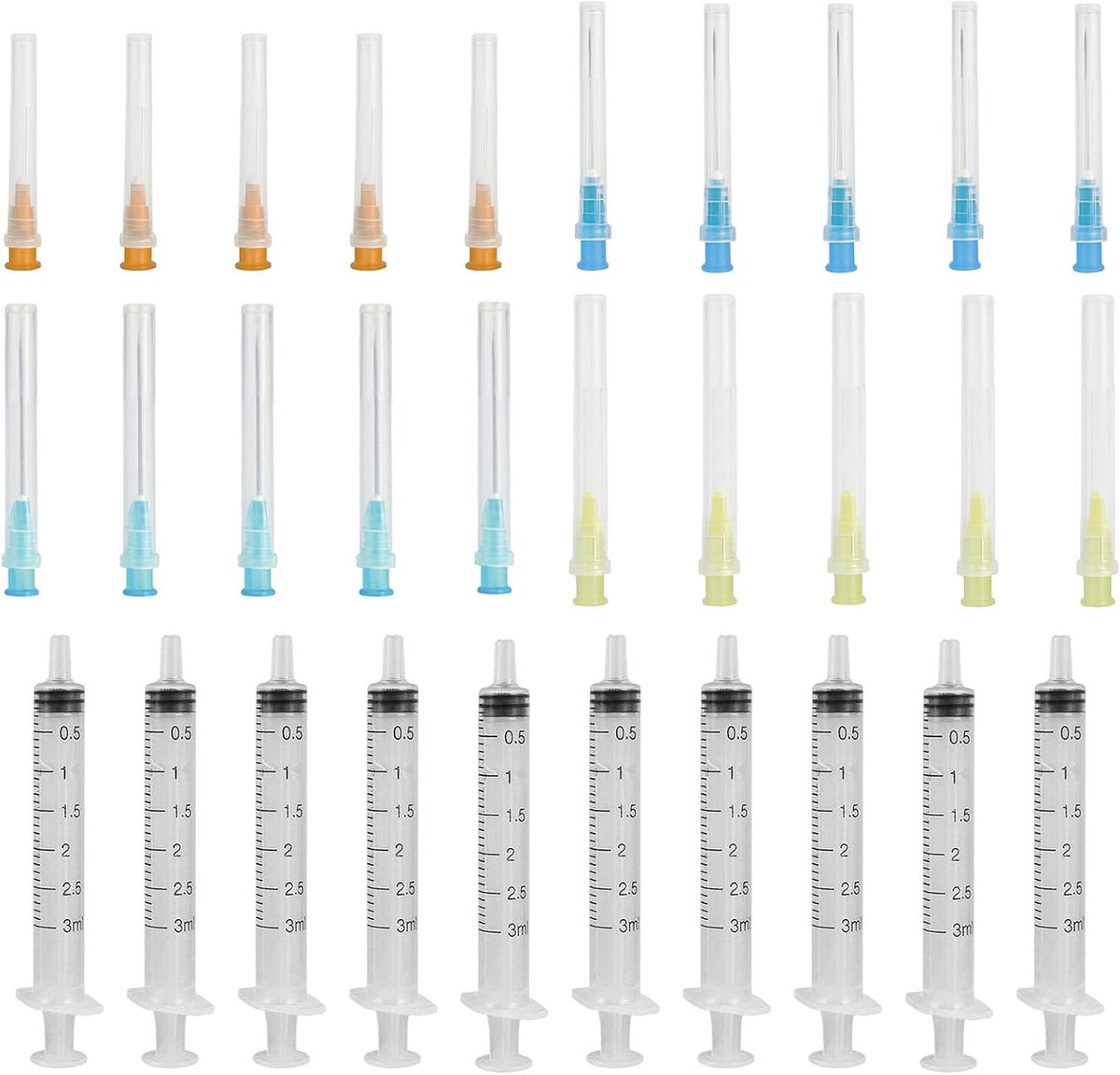 Plastic spuiten 2ml - 10 stuks - chemicaliënbestendig - ideaal voor nauwkeurige metingen - ShopVlot