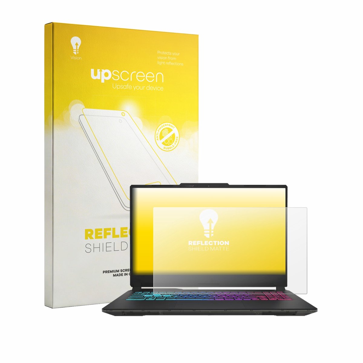 upscreen - Screenprotector voor MSI Cyborg 15 A13V - Folie Beschermfolie anti glare matte