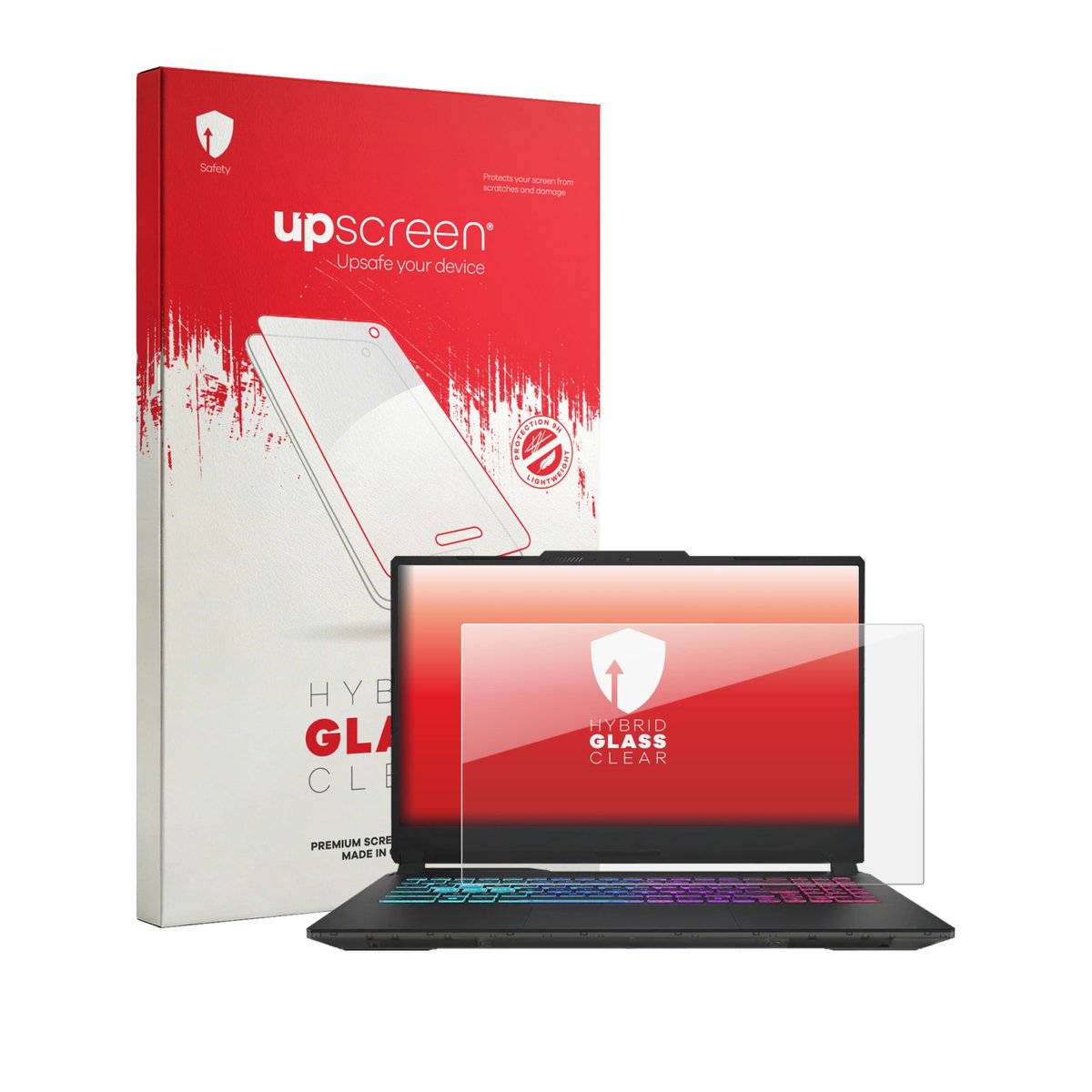 upscreen - Screenprotector voor MSI Cyborg 15 A13V - Folie Beschermfolie Beschermglas transparant