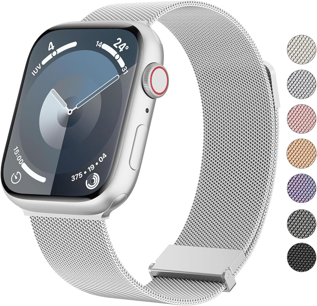 Armband voor Apple Watch 40 mm - Roestvrijstalen metalen reservearmband - Verbeterde magneet - ShopVlot