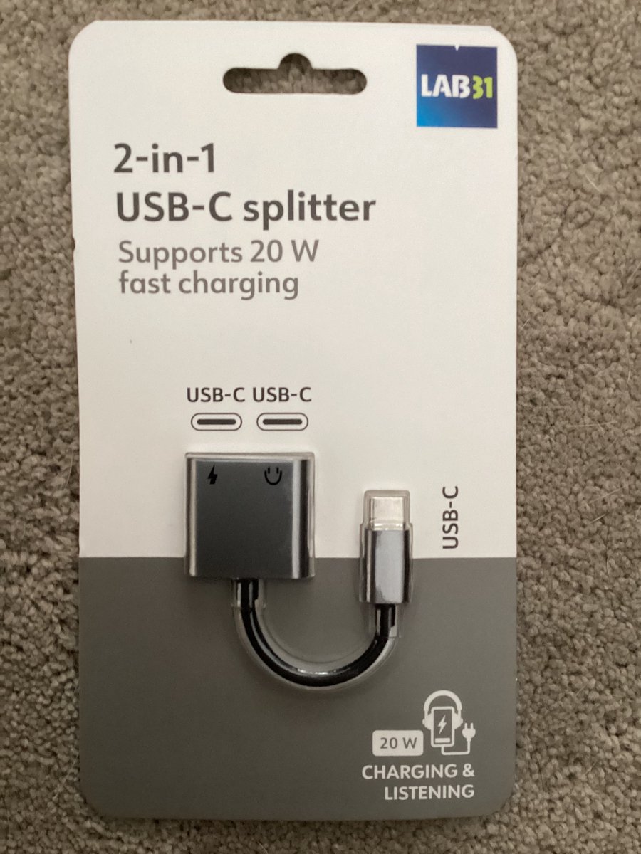 2 in 1 UBS-C splitter