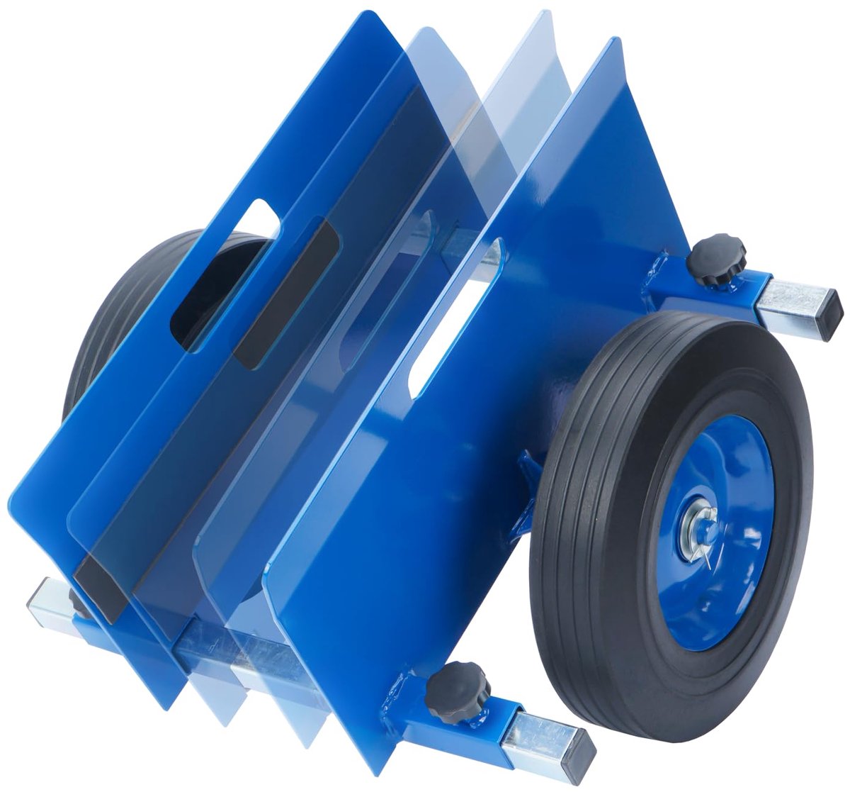 Platenwagen tot 500 kg - 2 massief rubberen wielen - klembreedte 0-23 cm - ideaal voor het vervoeren van houten platen - ShopVlot